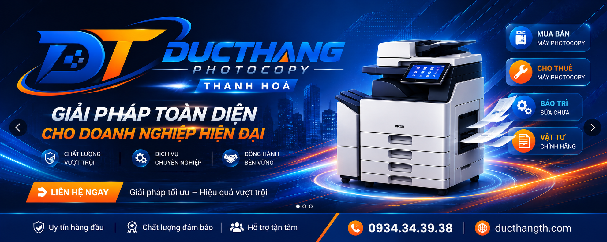 Đức Thắng Photocopy Thanh Hoá - Mua bán, cho thuê, bảo trì sửa chữa và vật tư máy photocopy